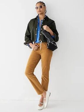 J Crew Vintage Slim Straight Corduroy Pants Light Cappuccino 31 Petite AC335